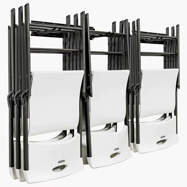 Chair Storage Rack, Mounted Folding Chair Rack and Hanger System for Home, Raxgo, Mfr#: RAXWMCR